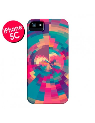 Coque Spirales de Couleurs Rose Violet pour iPhone 5C - Eleaxart