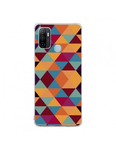 Coque Oppo A53 / A53s Azteque Triangle Orange - Eleaxart