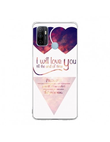 Coque Oppo A53 / A53s I will love you until the end Coeurs - Eleaxart