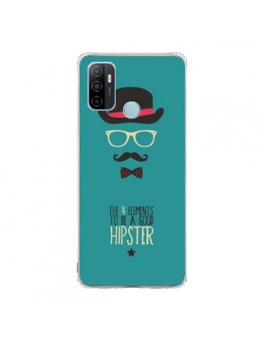 Coque Oppo A53 / A53s Chapeau, Lunettes, Moustache, Noeud Papillon To Be a Good Hipster - Eleaxart