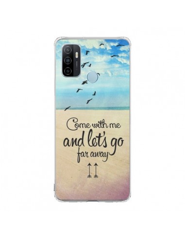 Coque Oppo A53 / A53s Let's Go Far Away Beach Plage - Eleaxart