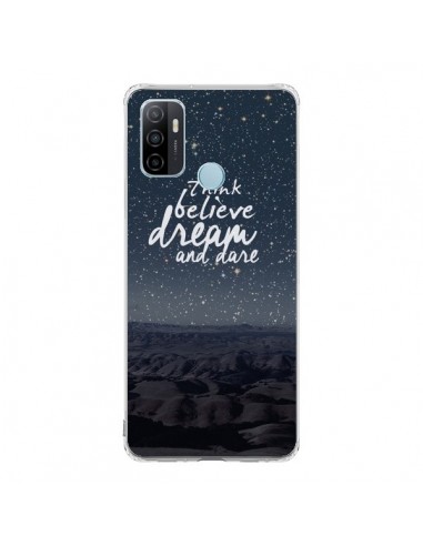 Coque Oppo A53 / A53s Think believe dream and dare Pensée Rêves - Eleaxart