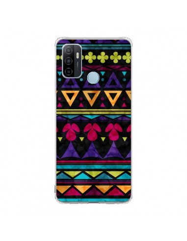 Coque Oppo A53 / A53s Triangles Pattern Azteque - Eleaxart