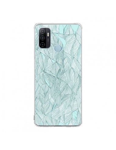 Coque Oppo A53 / A53s Courbes Meandre Bleu Vert Nuageux -  Léa Clément