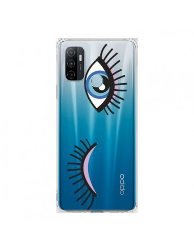Coque Oppo A53 / A53s Eyes Oeil Yeux Bleus Transparente -  Léa Clément