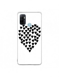 Coque Oppo A53 / A53s Coeur en coeurs noirs - Project M