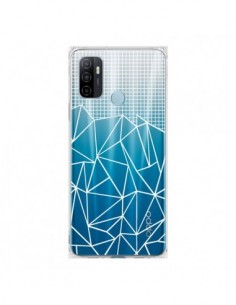 Coque Oppo A53 / A53s Lignes Grilles Grid Abstract Blanc...