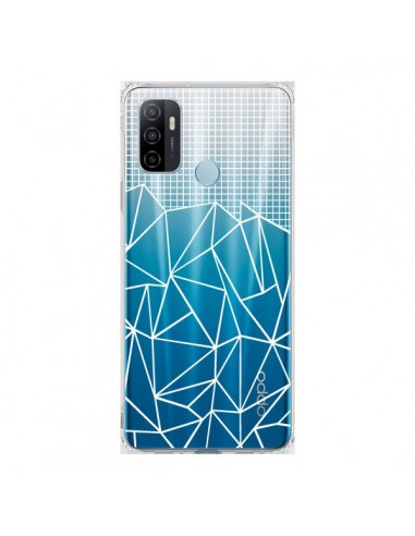 Coque Oppo A53 / A53s Lignes Grilles Grid Abstract Blanc Transparente - Project M