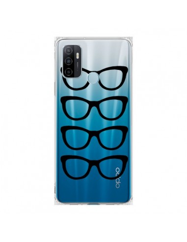 Coque Oppo A53 / A53s Sunglasses Lunettes Soleil Noir Transparente - Project M