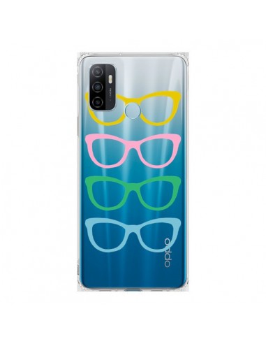 Coque Oppo A53 / A53s Sunglasses Lunettes Soleil Couleur Transparente - Project M