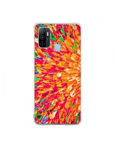 Coque Oppo A53 / A53s Fleurs Oranges Neon Splash - Ebi Emporium