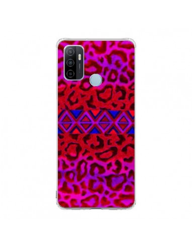 Coque Oppo A53 / A53s Tribal Leopard Rouge - Ebi Emporium