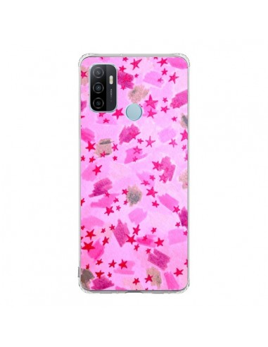 Coque Oppo A53 / A53s Stars Etoiles Roses - Ebi Emporium