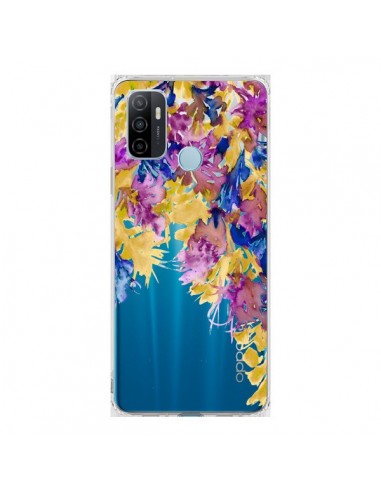 Coque Oppo A53 / A53s Cascade Florale Transparente - Ebi Emporium