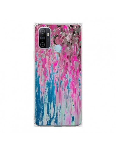 Coque Oppo A53 / A53s Tempête Rose Transparente - Ebi Emporium