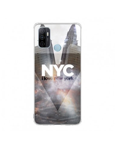 Coque Oppo A53 / A53s I Love New York City Gris - Javier Martinez