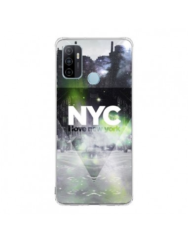 Coque Oppo A53 / A53s I Love New York City Vert - Javier Martinez