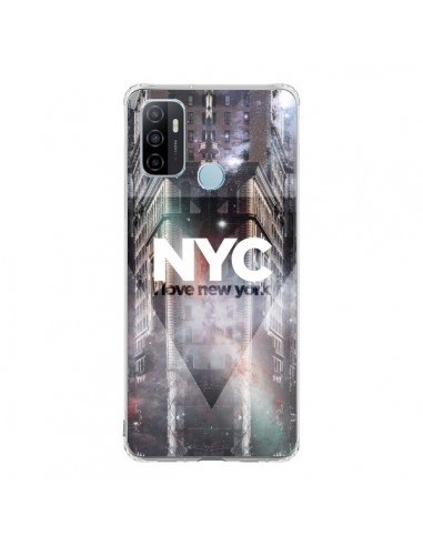 Coque Oppo A53 / A53s I Love New York City Violet - Javier Martinez