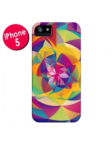 Coque Acid Blossom Fleur pour iPhone 5 et 5S - Eleaxart