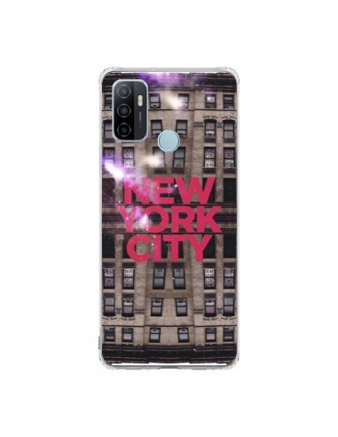 Coque Oppo A53 / A53s New York City Buildings Rouge - Javier Martinez