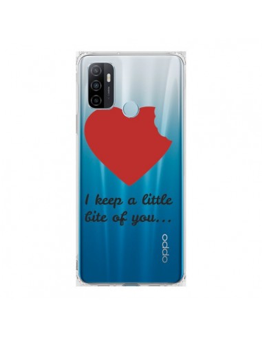 Coque Oppo A53 / A53s I keep a little bite of you Love Heart Amour Transparente - Julien Martinez