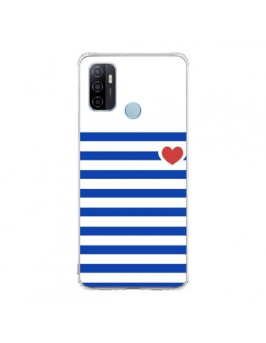 Coque Oppo A53 / A53s Mariniere Coeur - Jonathan Perez