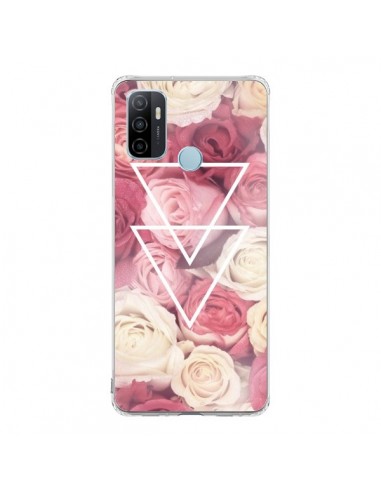 Coque Oppo A53 / A53s Roses Triangles Fleurs - Jonathan Perez