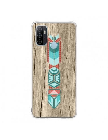 Coque Oppo A53 / A53s Totem Tribal Azteque Bois Wood - Jonathan Perez