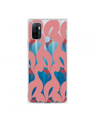 Coque Oppo A53 / A53s Flamant Rose Flamingo Transparente - Dricia Do