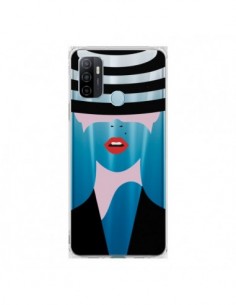 Coque Oppo A53 / A53s Femme Chapeau Hat Lady Transparente...