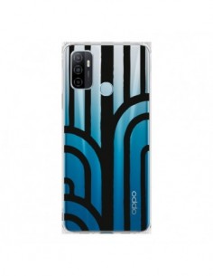 Coque Oppo A53 / A53s Geometric Noir Transparente -...