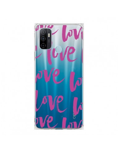 Coque Oppo A53 / A53s Love Love Love Amour Transparente - Dricia Do