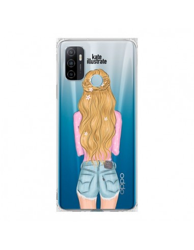 Coque Oppo A53 / A53s Blonde Don't Care Transparente - kateillustrate