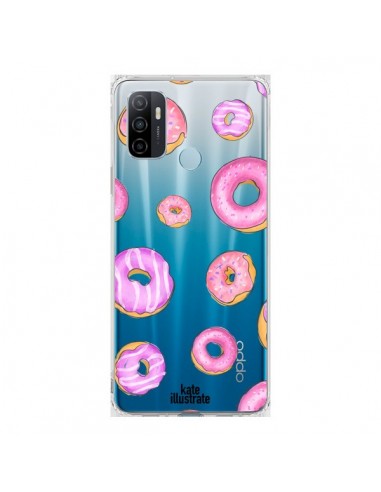 Coque Oppo A53 / A53s Pink Donuts Rose Transparente - kateillustrate