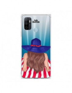 Coque Oppo A53 / A53s Beah Girl Fille Plage Transparente...