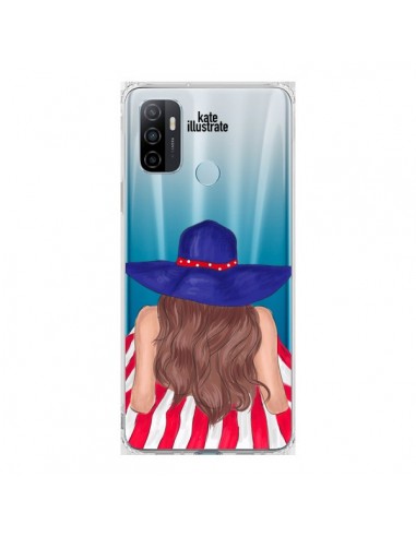 Coque Oppo A53 / A53s Beah Girl Fille Plage Transparente - kateillustrate