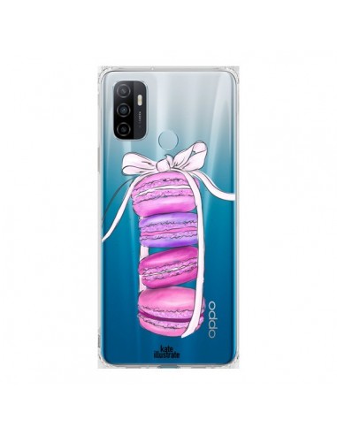Coque Oppo A53 / A53s Macarons Pink Purple Rose Violet Transparente - kateillustrate