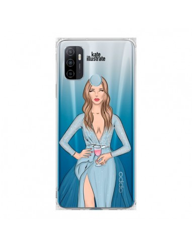 Coque Oppo A53 / A53s Cheers Diner Gala Champagne Transparente - kateillustrate