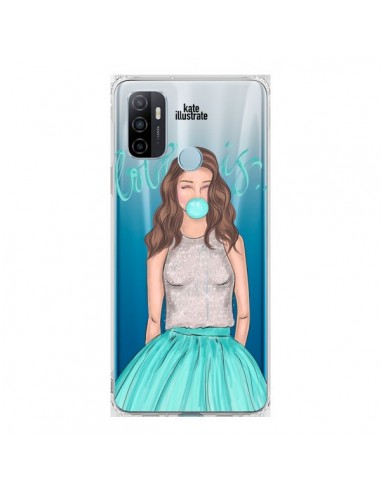 Coque Oppo A53 / A53s Bubble Girls Tiffany Bleu Transparente - kateillustrate