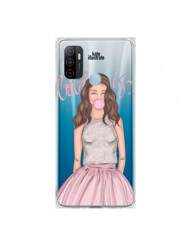 Coque Oppo A53 / A53s Bubble Girl Tiffany Rose Transparente - kateillustrate