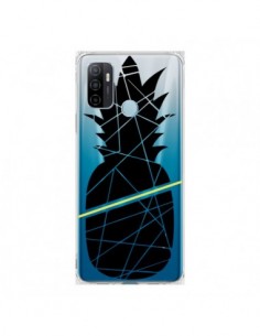 Coque Oppo A53 / A53s Ananas Noir Transparente -...