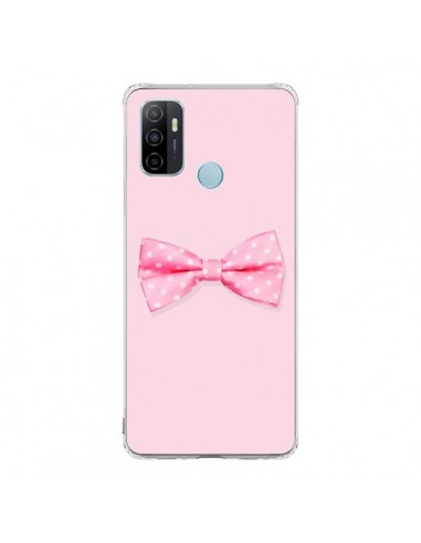 Coque Oppo A53 / A53s Noeud Papillon Rose Girly Bow Tie - Laetitia