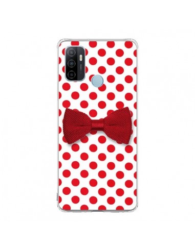 Coque Oppo A53 / A53s Noeud Papillon Rouge Girly Bow Tie - Laetitia