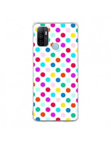 Coque Oppo A53 / A53s Pois Multicolores - Laetitia