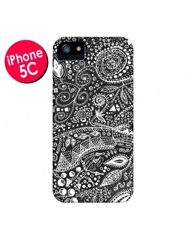 Coque Azteque Noir et Blanc pour iPhone 5C - Eleaxart