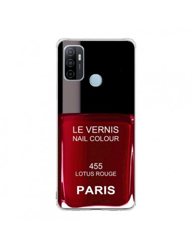 Coque Oppo A53 / A53s Vernis Paris Lotus Rouge - Laetitia