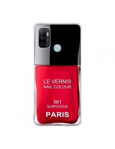 Coque Oppo A53 / A53s Vernis Paris Suspicious Rouge - Laetitia