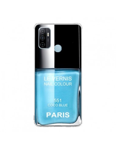 Coque Oppo A53 / A53s Vernis Paris Coco Blue Bleu - Laetitia