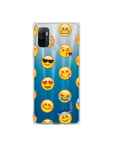 Coque Oppo A53 / A53s Smiley Emoticone Emoji Transparente - Laetitia