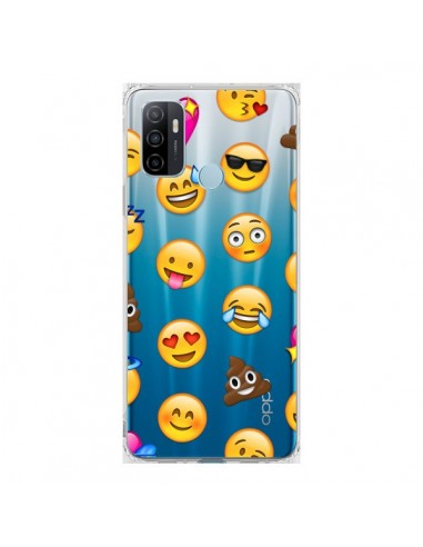 Coque Oppo A53 / A53s Emoticone Emoji Transparente - Laetitia